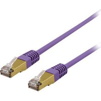 Deltaco S/FTP Cat6a patch cable delta cert LSZH 1.5m purple (1.50 m), Stromkabel
