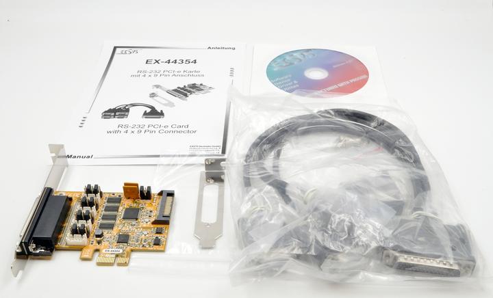 Actual product image Exsys GmbH 4S PCIe Serial RS-232 incl. LP bracket, FTDI