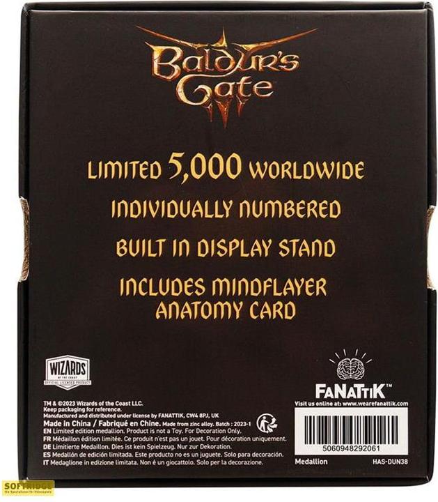 Actual product image Fanattik Dungeons & Dragons Medallion Baldur's Gate 3 Limited Edition