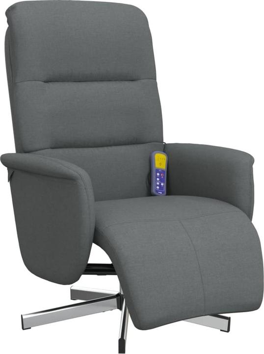Actual product image vidaXL Massage chair with footrest dark grey fabric, colour