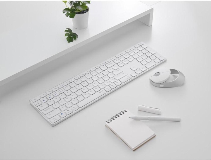 Actual product image Rapoo 9850M DE layout, white (DE, Wireless)