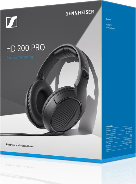 Actual product image Sennheiser HD 200 Pro (No noise cancellation, Cable)