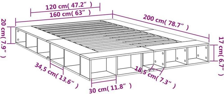 Image du produit vidaXL Bettgestell (160 x 200 cm)