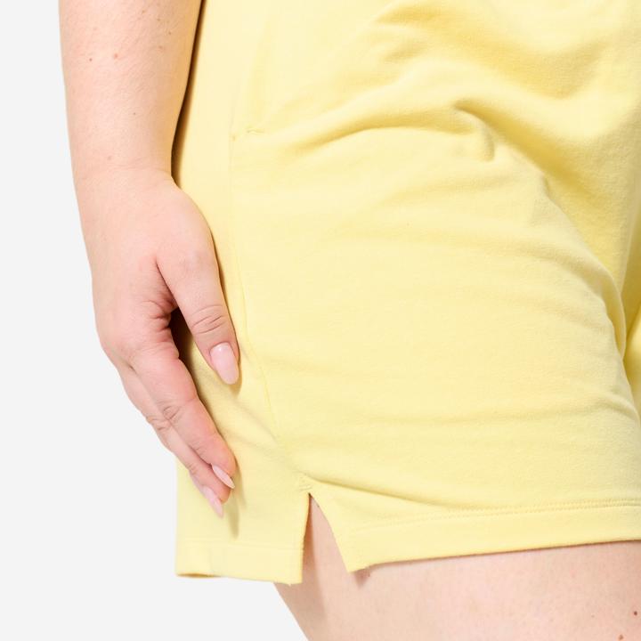 Produktbild Domyos Shorts Damen mit Tasche - pastellgelb (M)