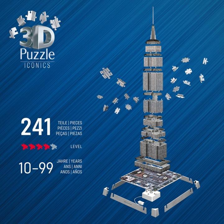 Productafbeelding Ravensburger 3D Iconen: Empire State Building - met licht (216 onderdelen)