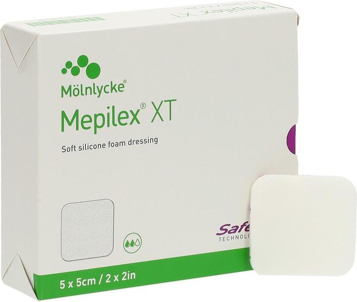 Actual product image Mepilex Safetac XT 5x5cm steril (5 x)