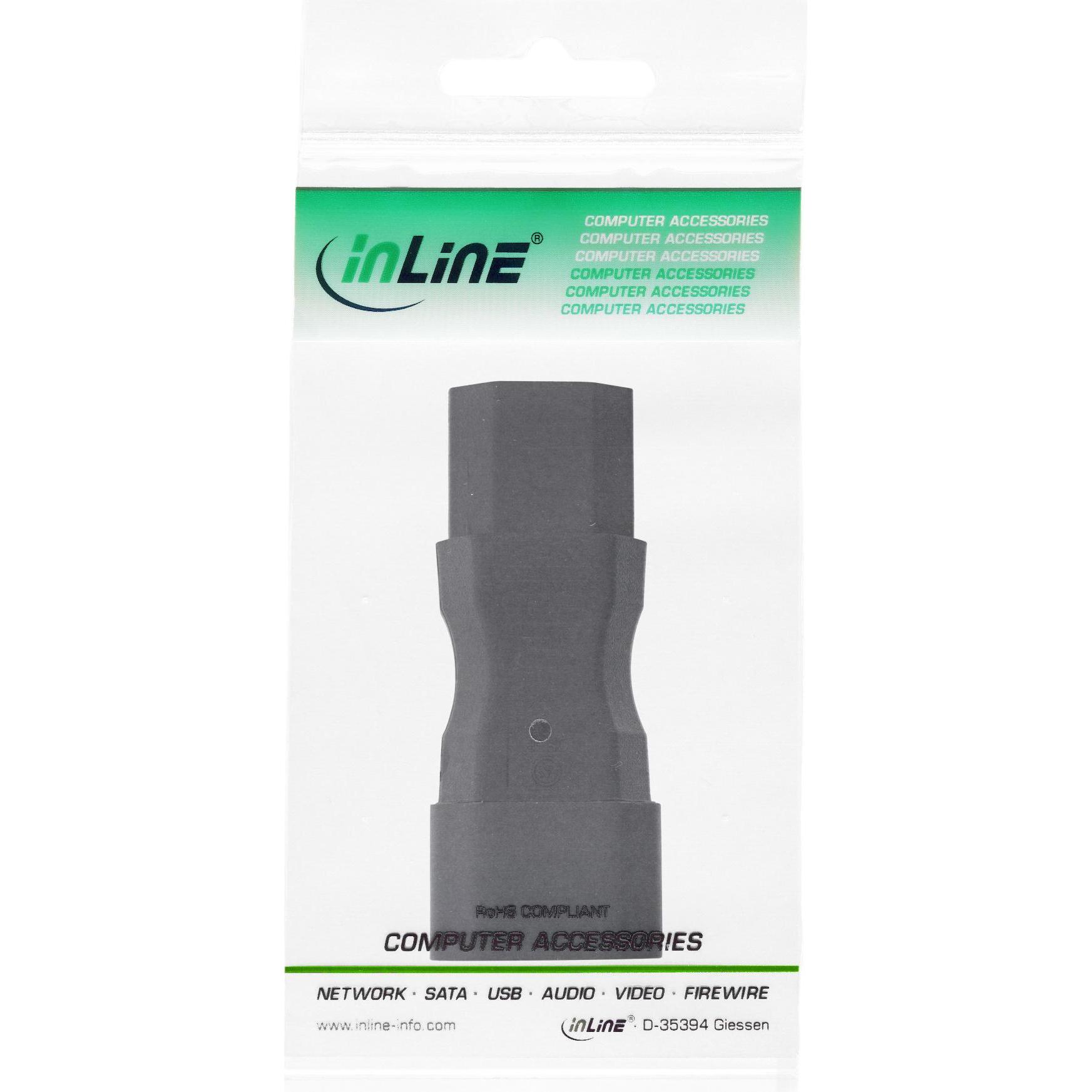 Thumbnail - InLine, Stromadapter, Netzadapter IEC 60320 C14 / C13 (C14, C13, C13)