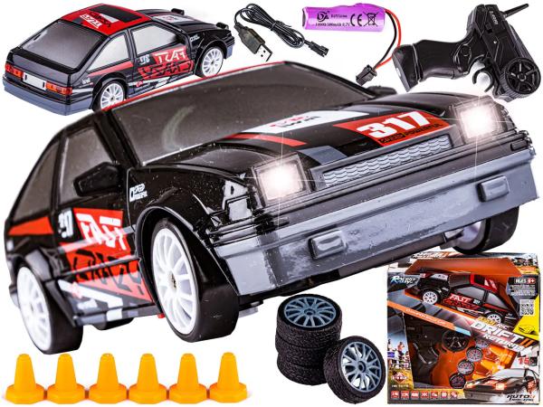 Image du produit S-idee Drift Car 1:24 radiocommandé RC voiture noir rouge