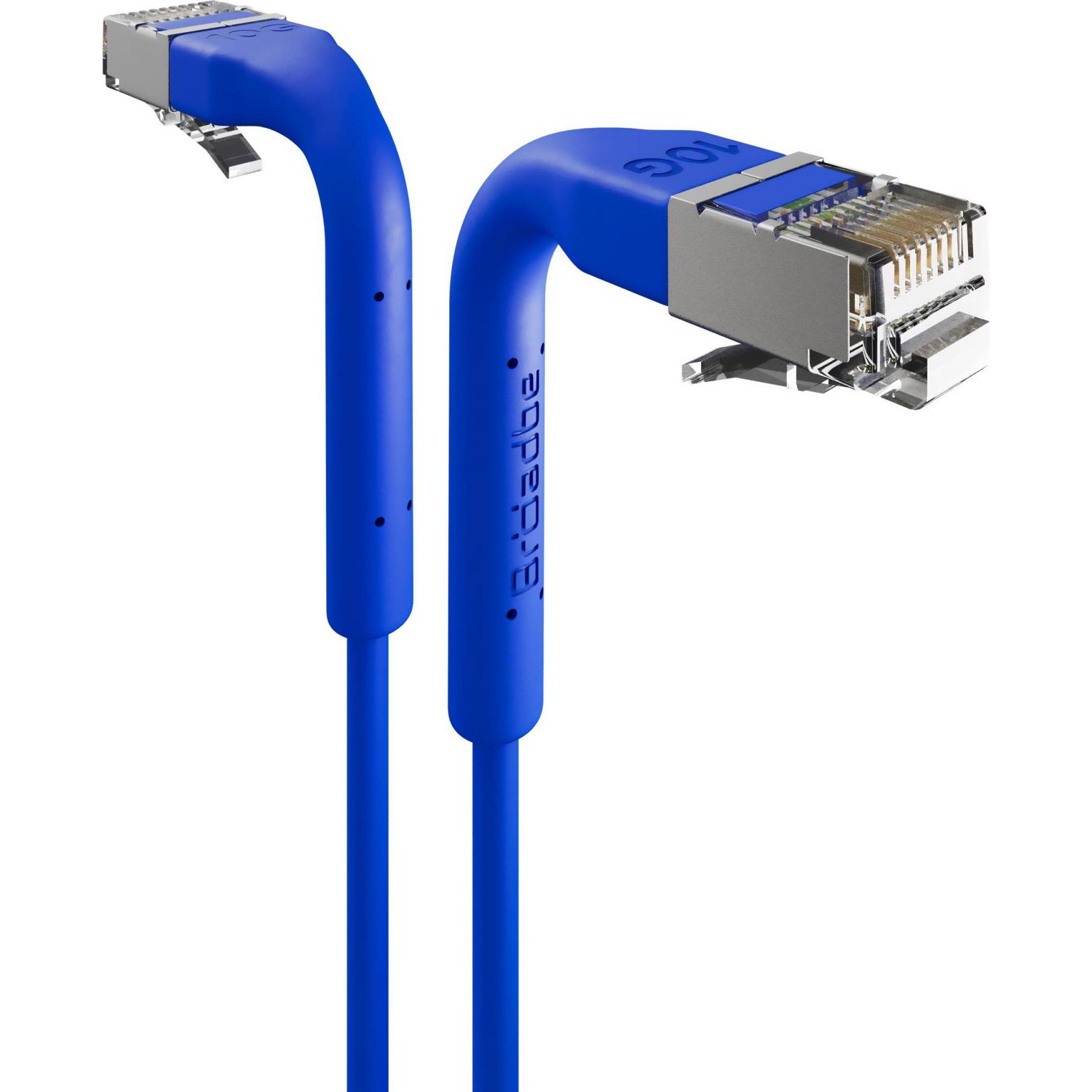 Broadbe Slim Patch Cable 10G Blue 0.1m Cable-Patch-Cat6A-BL-0.1M-Slim (CAT6a, 0.10 m), Cavo di rete