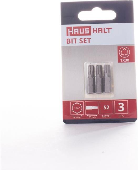 Haushalt SCHROEVENDRAAIER BIT TX30X25MM 3ST (Zeskantbus TX)