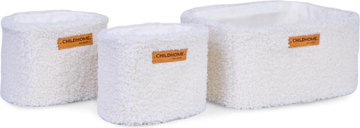 Childhome Storage basket set of 3 with hooks for hanging