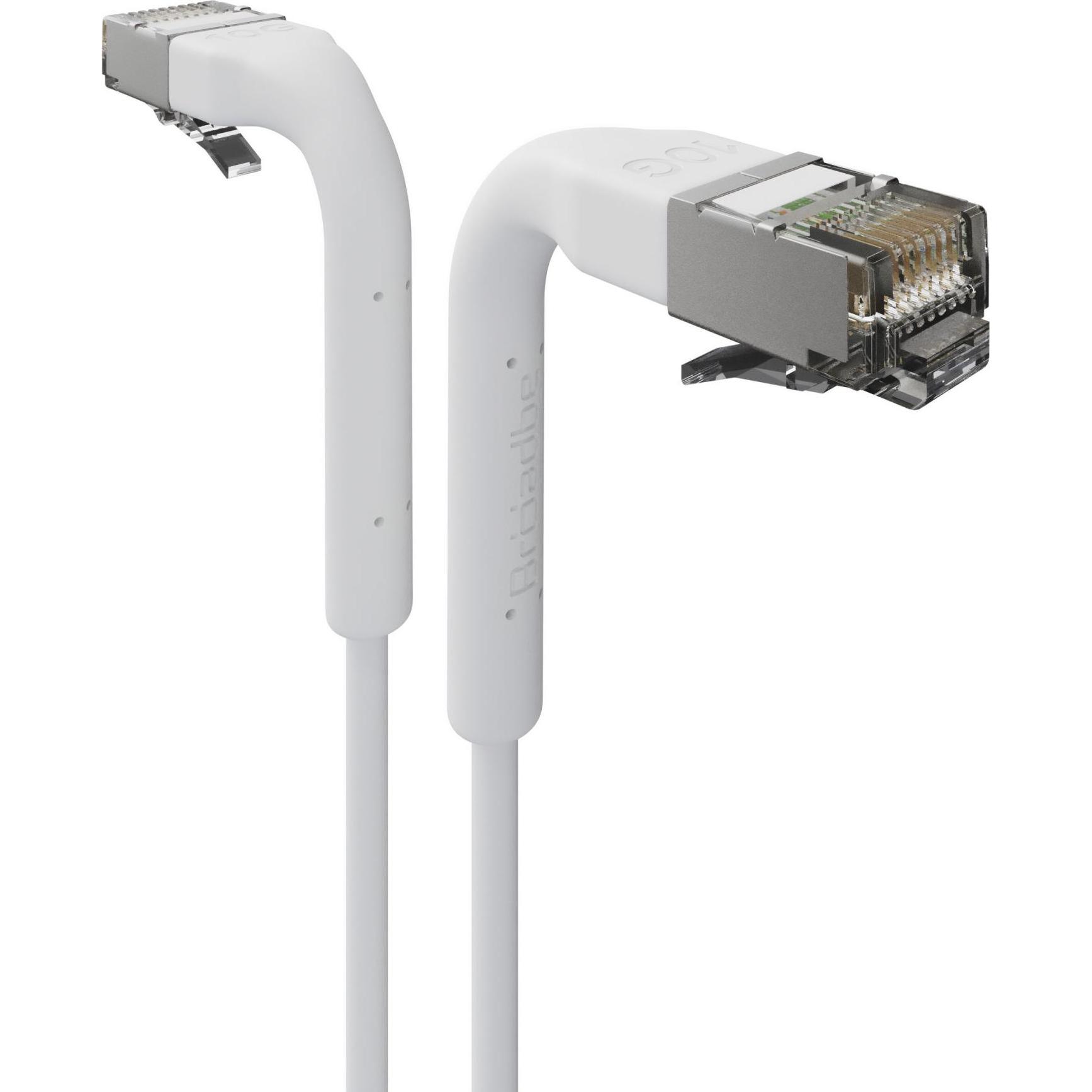 Broadbe Slim Patch Cable 10G White 0.1m Cable-Patch-Cat6A-WT-0.1M-Slim (CAT6a, 0.10 m), Cavo di rete