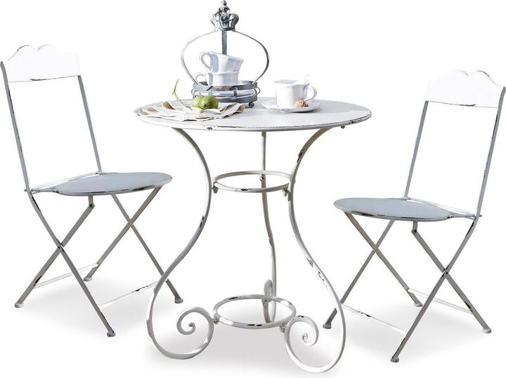 Produktbild Loberon Sitzgruppe Iteuil antikweiss (70 x 72 cm)