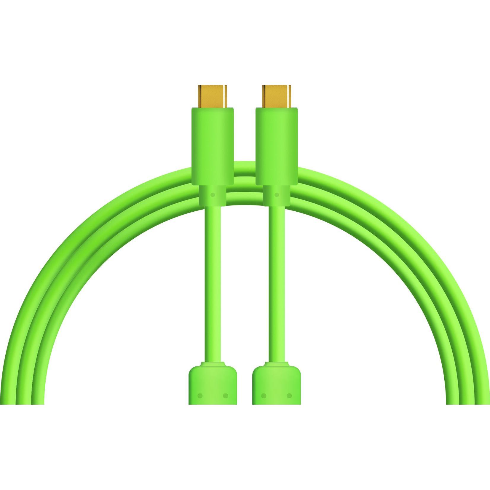 DJTechTools Chroma Cables USB-C to C Green (1 m), USB Kabel