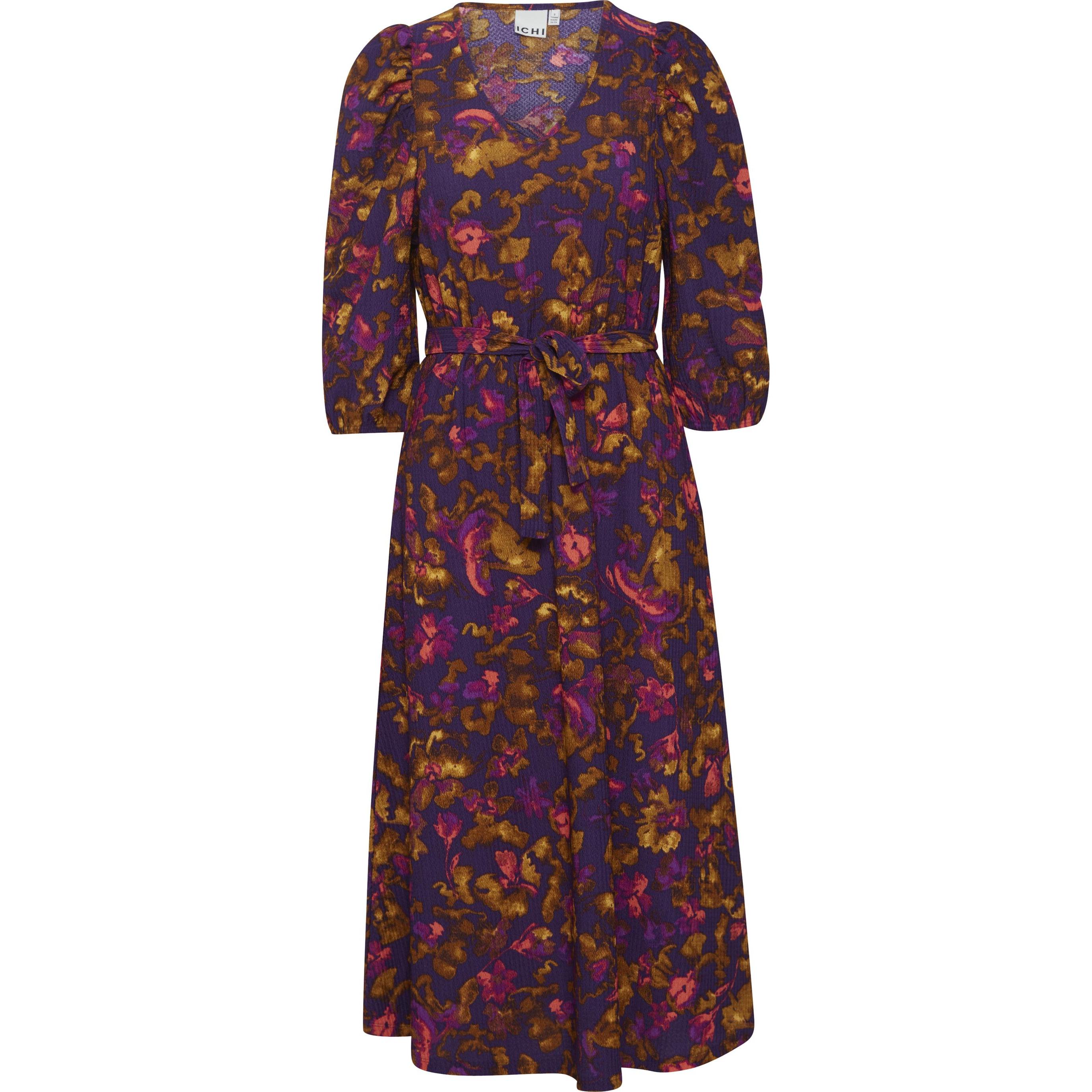 Ichi, Damen, Kleider, wickelkleid maie 3, Mehrfarbig, (S)