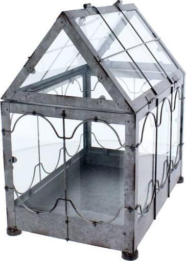 MICA Living Gewächshäuschen grau - ca. 28,5 x 19,5 x 31,5 cm