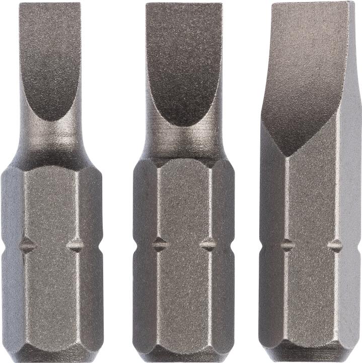 Immagine prodotto Bosch Zubehör Set di punte per cacciavite da 3 pezzi standard per viti con testa a intaglio (S) (6,5 mm, 4,5 mm, 5,5 mm)