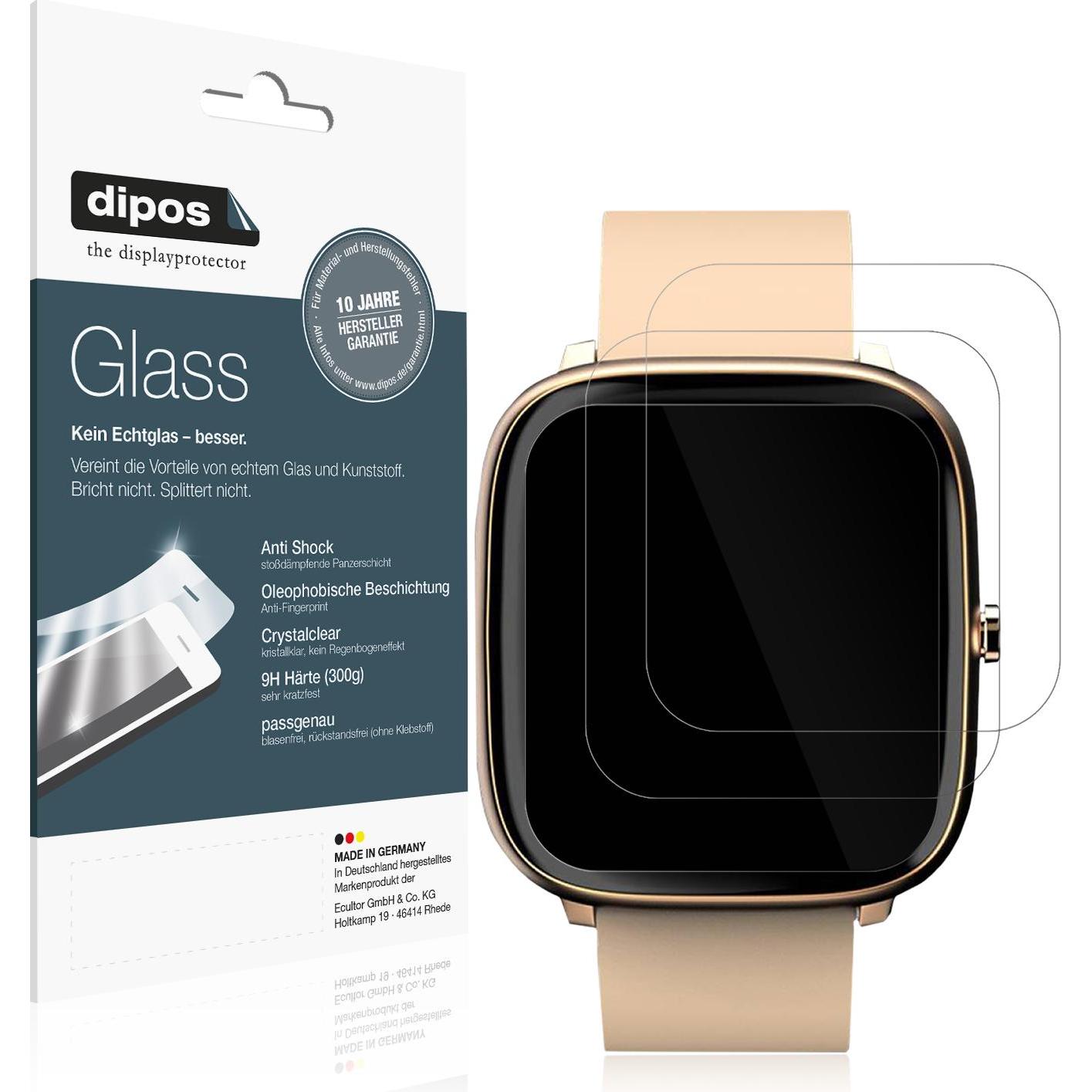 Dipos Displayschutz Anti-Shock, Smartwatch Schutzfolie, Transparent