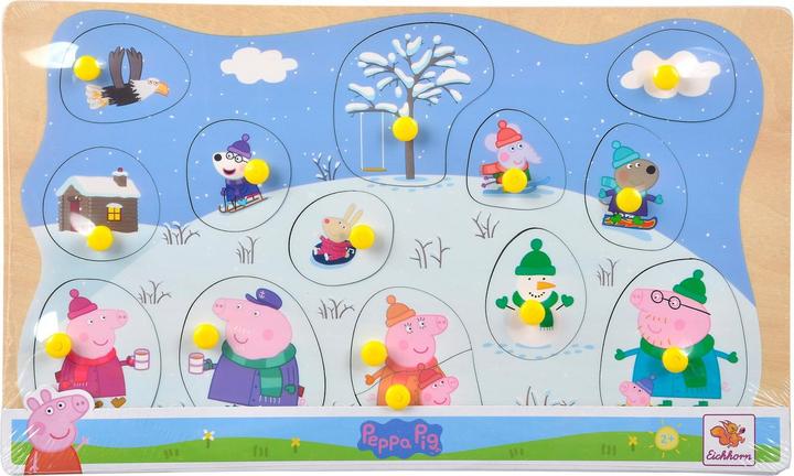 Actual product image Eichhorn Peppa Pig, peg puzzle, 4 assorted. (14 pieces)