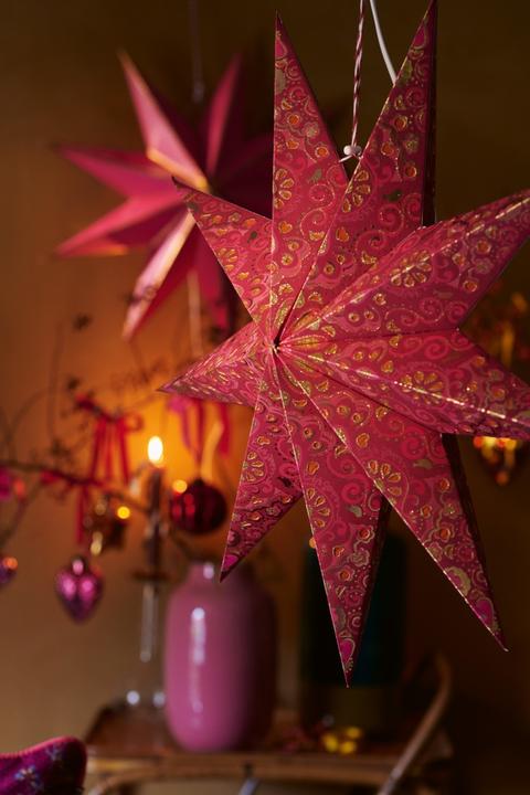 Actual product image PIP Studio Ornament Glass tree pendant Star pink 10 cm (1 x)