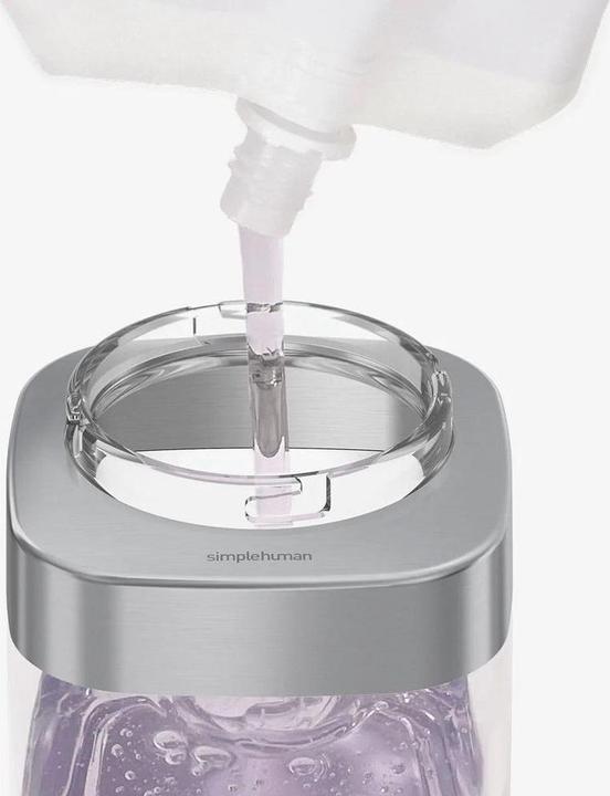Image du produit Simplehuman Distributeur de savon avec caddy 650 ml, argent/transparent