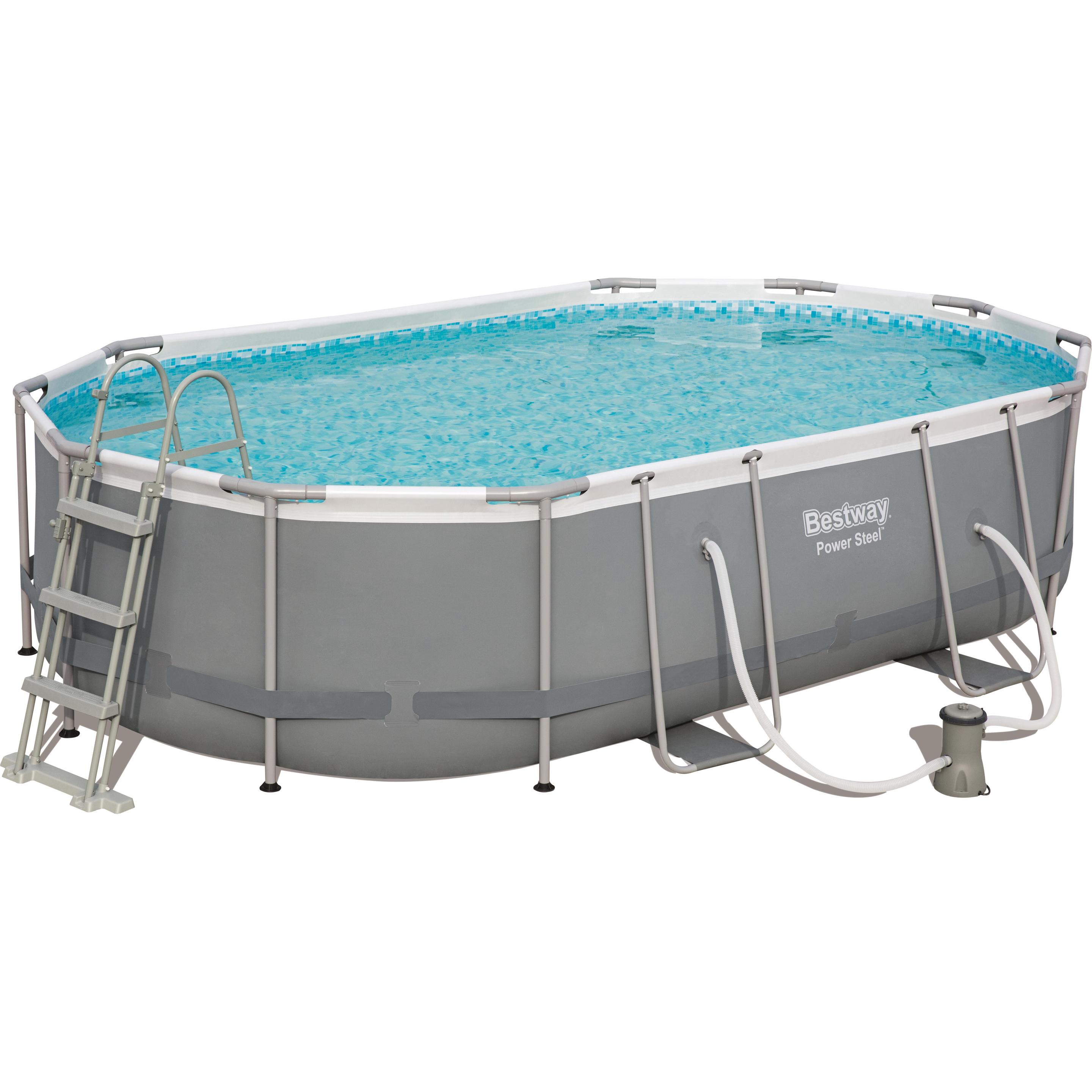 Bestway, Pool, Pool Set 488x305cm mit Filterpumpe (488 x 305 x 107 cm)