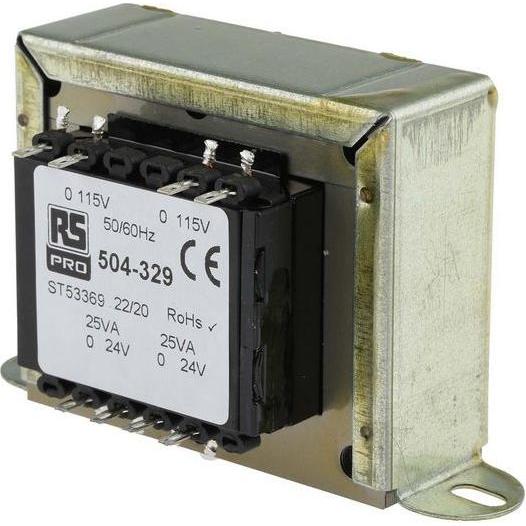 Rs Pro Transformator 50VA 2x24V Chassismontage, Transformator