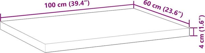 Produktbild vidaXL Schreibtischplatte Ölbeschichtung Akazie (100 x 60 x 4 cm)