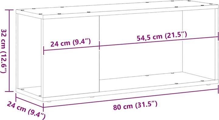 Immagine prodotto vidaXL Centro di intrattenimento (80 x 24 x 32 cm)