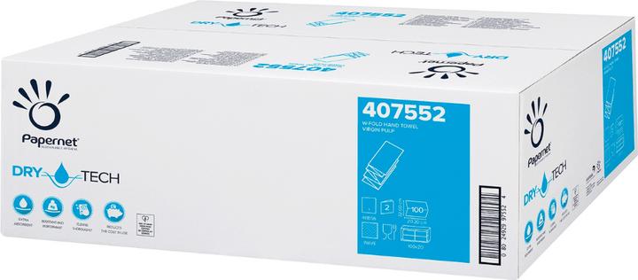 Actual product image Papernet Folded towels Drytech M-fold white 2-ply (20x)