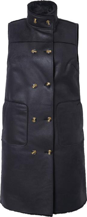 Actual product image Miamoda Reversible vest in leather/plush teddy look (56)
