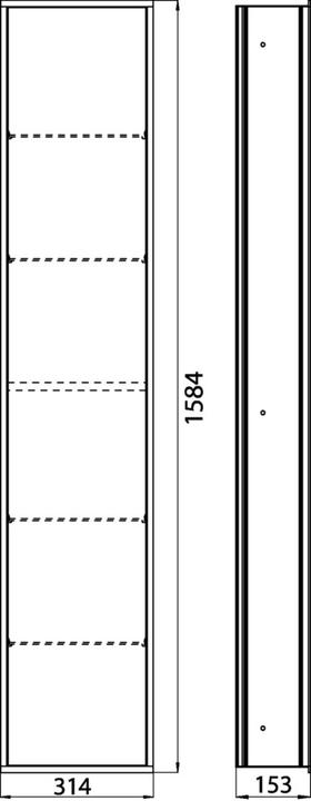 Produktbild Emco asis module 300 Schrankmodul mit beidseitig verspiegelter Tür - Unterputzversion