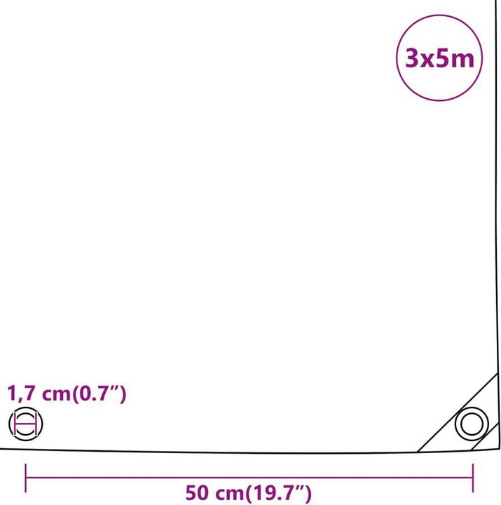 Produktbild VidaXL Abdeckplane 600 g/m² (3 x 5 m)