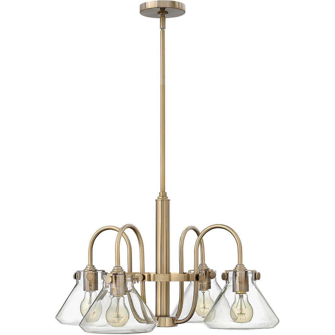 Elstead Lighting, Kronleuchter, Congress Kronleuchter E27 4-fach 41cm Gebürstetes Karamell (68.60 cm)