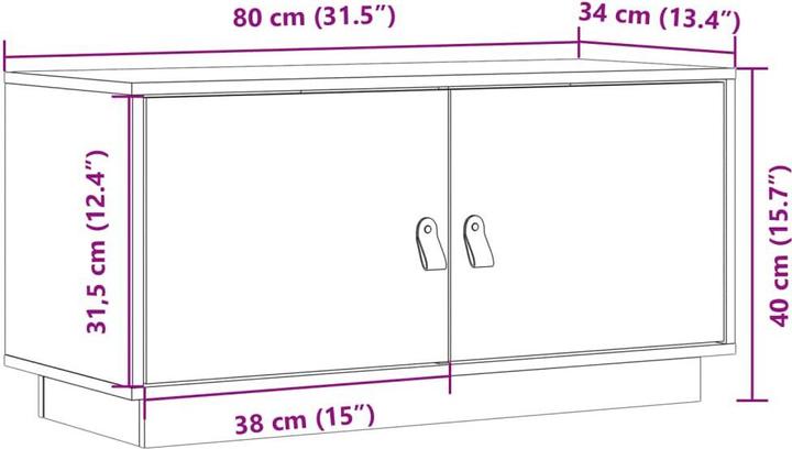 Actual product image vidaXL TV-Schrank (80 x 34 x 40 cm)