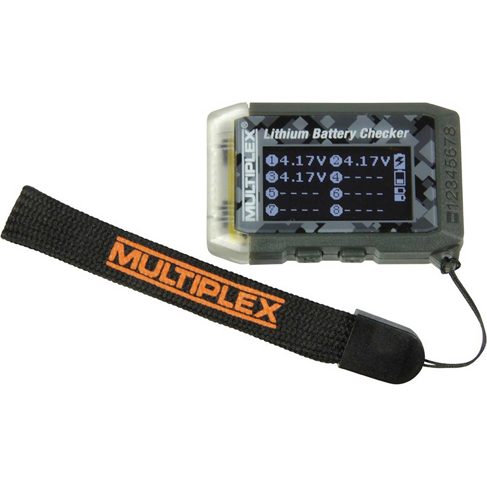Multiplex Lithium Battery Checker und Modellfinder