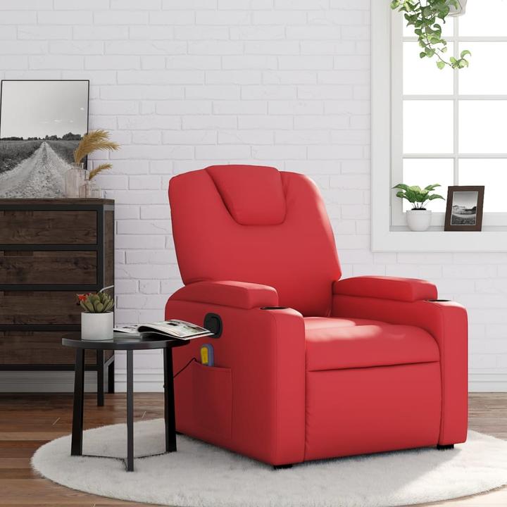 Immagine prodotto VidaXL Sedia da massaggio in similpelle rossa,Colore: Rosso, Materiale: similpelle