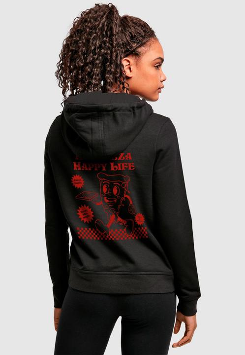 Produktbild Merchcode Ladies Hot Pizza Happy Life Hoody - 198517 (M)