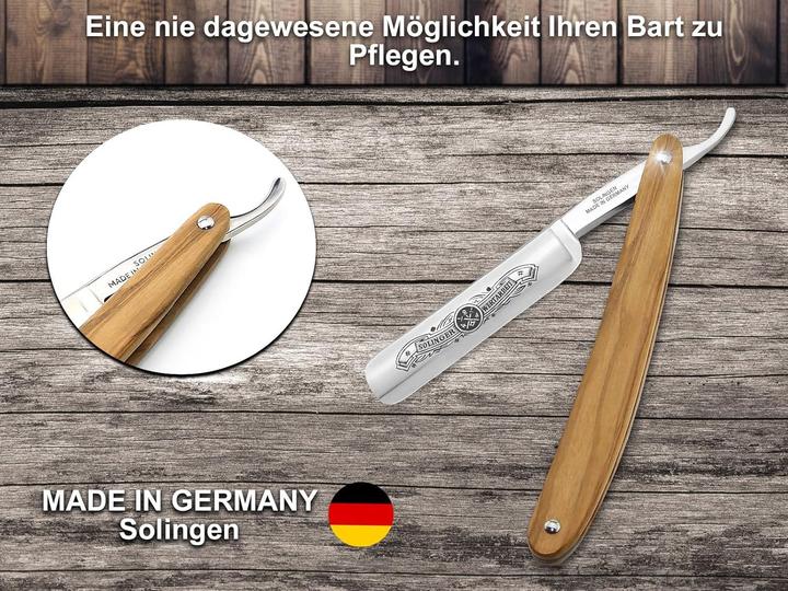 Actual product image InstrumenteNrw Premium Rasiermesser-Set mit Leder-Streichriemen