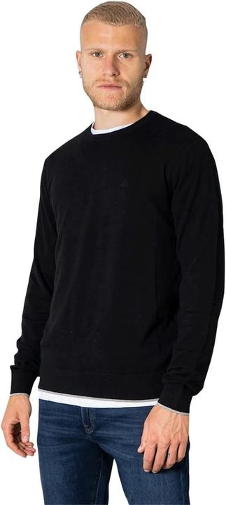 Produktbild Armani Exchange Heren Crew Neck Front Embroidered Sur Ton Logo Pullover Sweater, zwart, S (S)