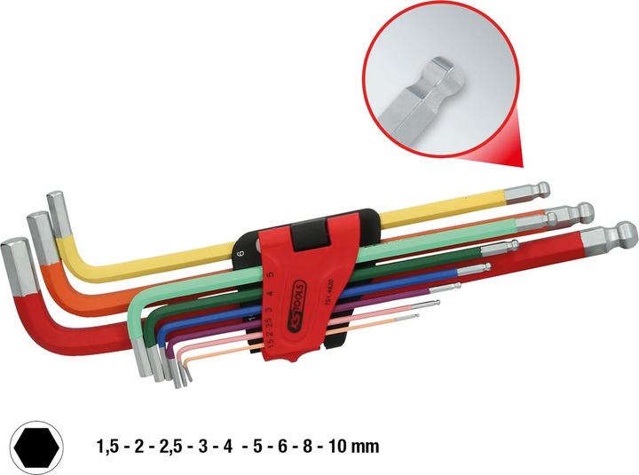 Actual product image KS Tools Angle pin wrench set extra long