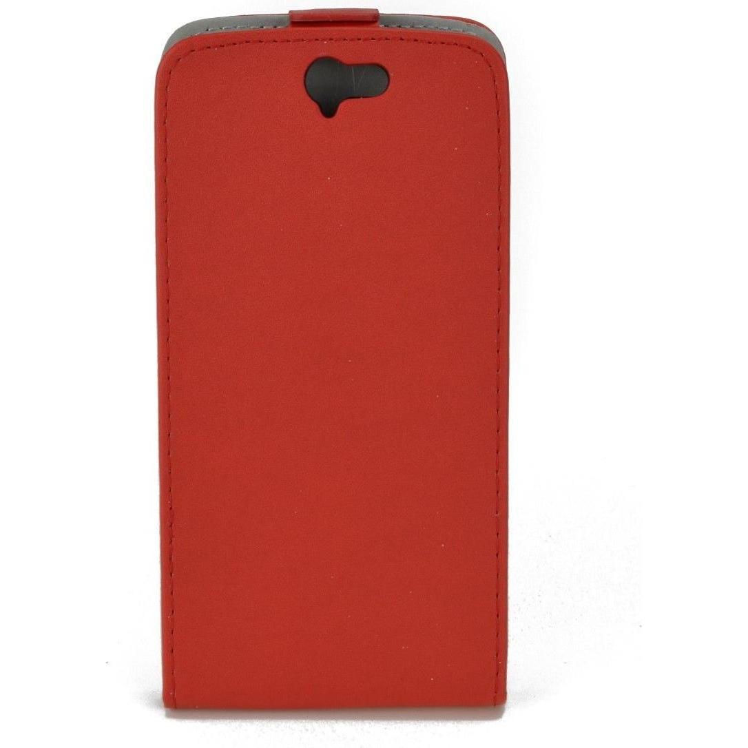 Thumbnail - König Design Flip Schutz Handy Hülle HTC One A9 Rot Leder Imitat Slim Flex Schale Bumper Neu (HTC One A9), Smartphone Hü...