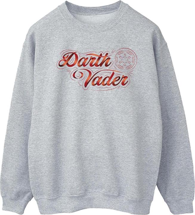 Actual product image Star Wars Mens Obi-Wan Kenobi Darth Vader Ribbon Font Sweatshirt (XXL)