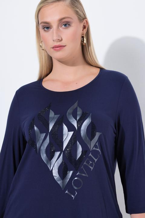 Immagine prodotto Ulla Popken Maglia classica con Lovely, scollo rotondo e maniche a 3/4 (58)