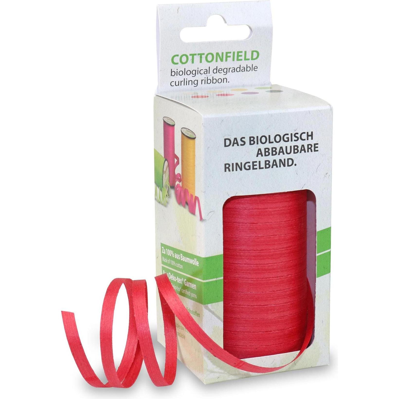 Thumbnail - Pattberg, Geschenkverpackung, Geschenkband Cottonfield 0.5 cm x 100 m, Rot (Geschenkband, 1 x)