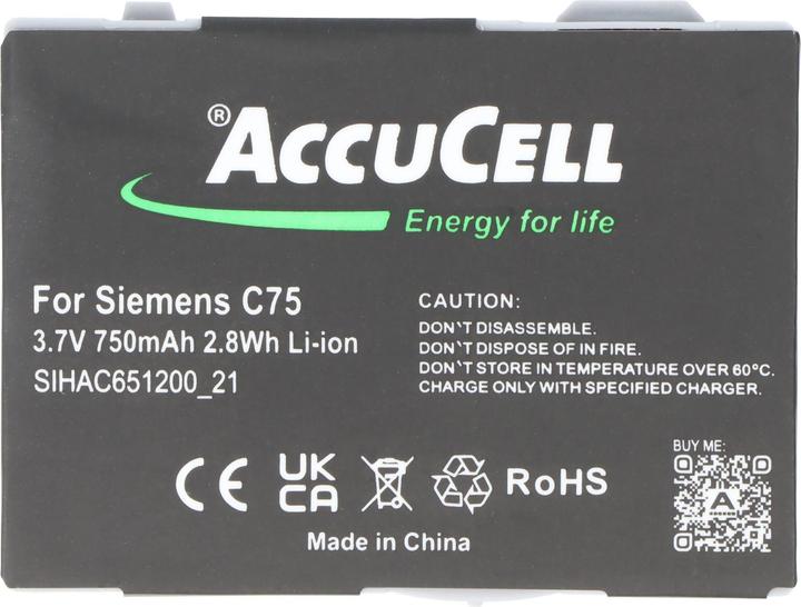 Actual product image Siemens Akku C75
