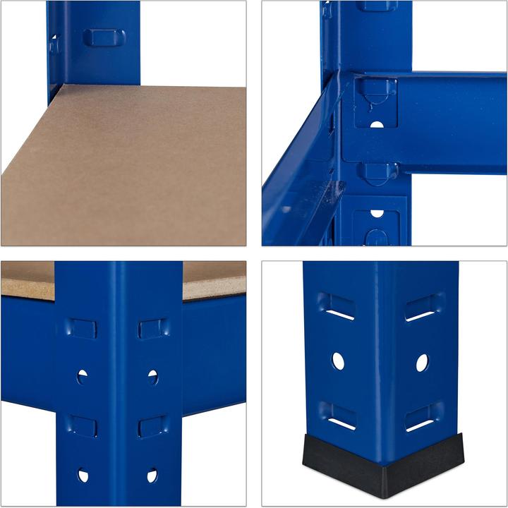 Actual product image Relaxdays Heavy-duty Shelving Unit Blue
