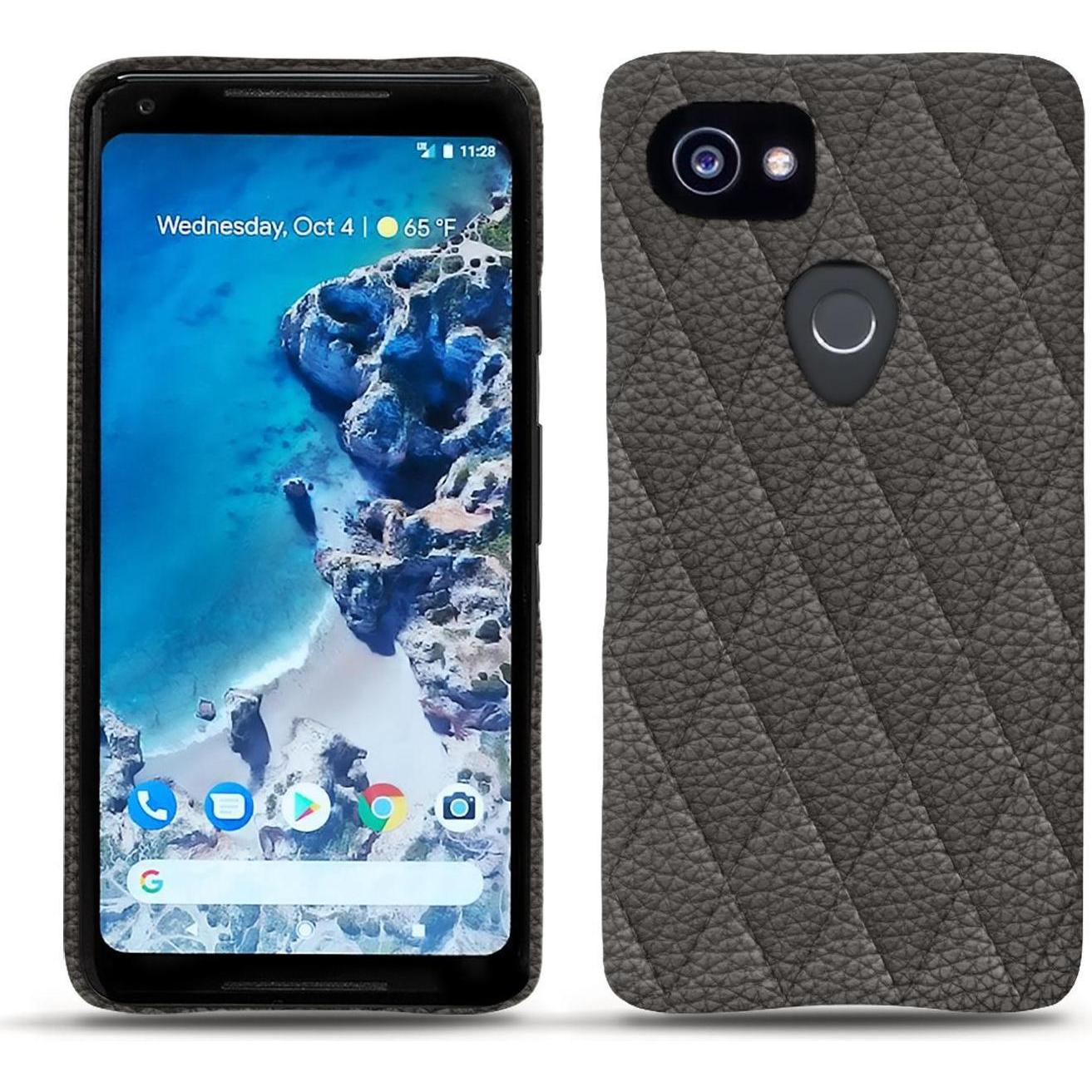 Noreve Lederschutzhülle (Google Pixel 2 XL), Smartphone Hülle, Grau