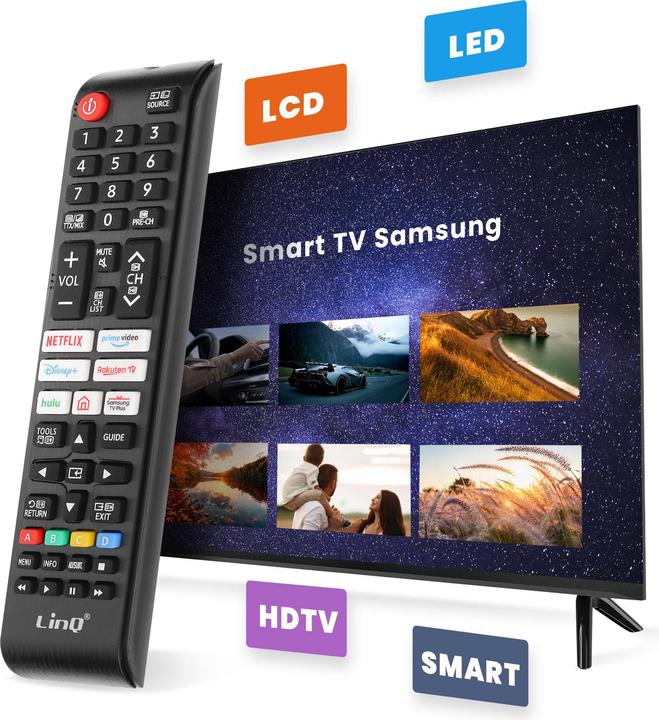 Image du produit LinQ Universal TV Fernbedienung Samsung 8m (Télécommande universelle, Infrarouge)