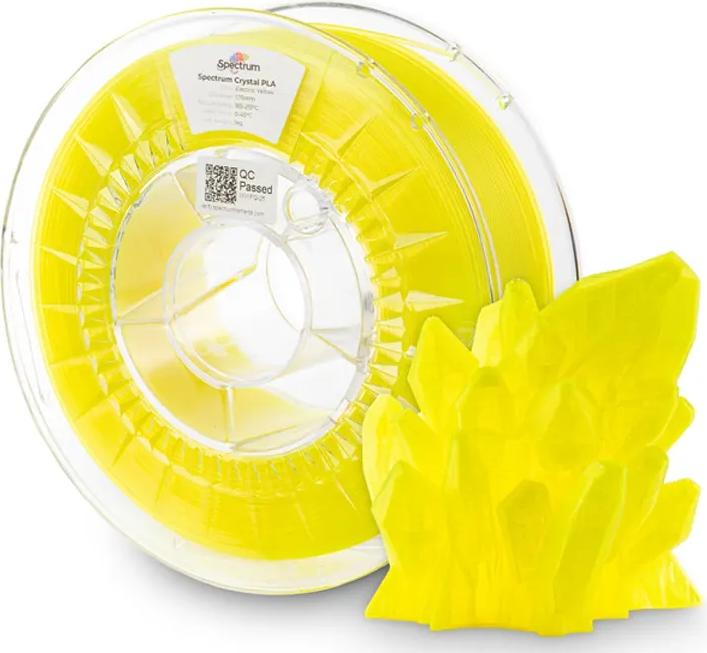 Actual product image Filament PLA Crystal Neon Green 1.0kg 1.75mm (PLA, 1.75 mm, 1000 g, Green)